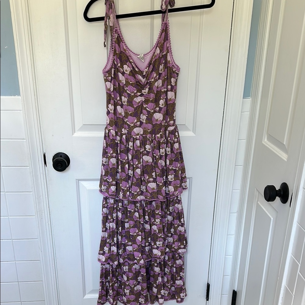 Kate Quinn Purple Floral Maxi Dress